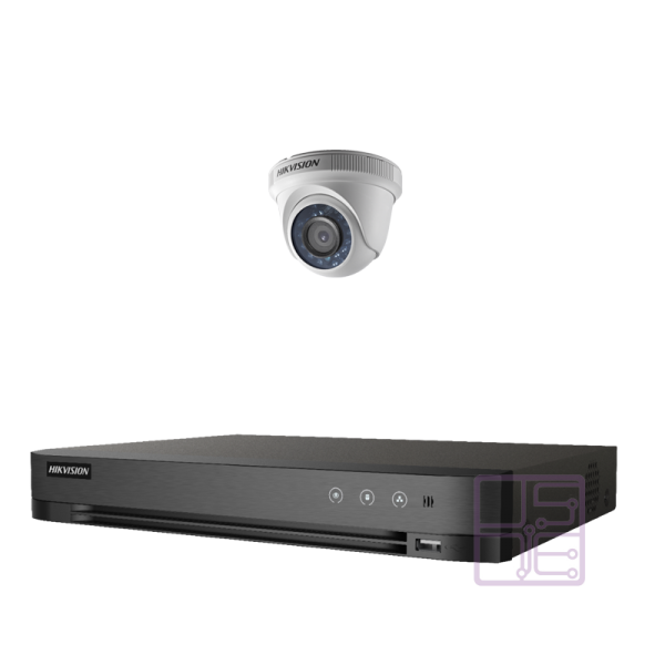 HIKVISION 海康威視 4百萬像 錄像機上門安裝套裝 BNC 1080